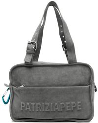 Patrizia Pepe - Logo-Embossed Suede Shoulder Bag - Lyst