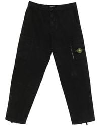 Stone Island - Cotton Trousers - Lyst