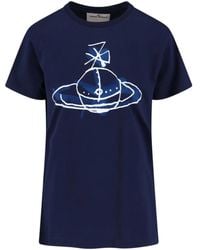 Vivienne Westwood - T-Shirt mit Orb-Print - Lyst