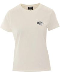 A.P.C. - Rue Madame Logo-Embroidered T-Shirt - Lyst