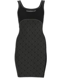 CASABLANCA - Monogram-Print Scoop-Neck Mini Dress - Lyst