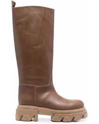 P.A.R.O.S.H. - Bottes En Cuir À Semelle Crantée - Lyst