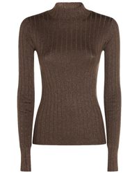 Brunello Cucinelli - Ribbed High-Neck Sweater - Lyst
