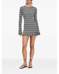 Devon Windsor - Robe Courte Costa À Franges - Lyst
