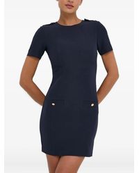Silvian Heach - Button-Detailed Short-Sleeve Dress - Lyst