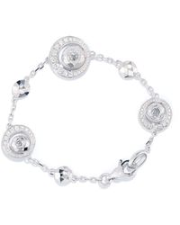 David Morris - 18kt White Gold Diamond Rose Cut Forever Chain Bracelet - Lyst