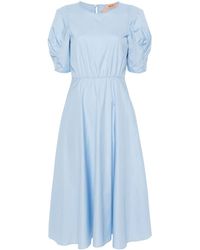 N°21 - Popeline-Kleid mit Puffärmeln - Lyst