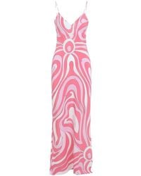 PUCCI - Iride-Print Silk Maxi Dress - Lyst