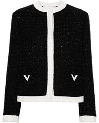 Valentino Garavani - Tweed-Jacke mit Pailletten - Lyst