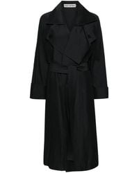 Issey Miyake - Abrigo Largo Shaped Membrane Con Cinturón - Lyst