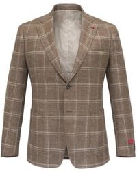 Isaia - Single-Breasted Plaid Blazer - Lyst