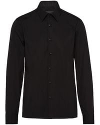 Prada - Long-sleeved Cotton Shirt - Lyst