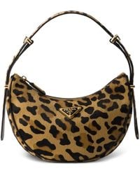 Prada - Mini Arqué Printed Leather Shoulder Bag - Lyst