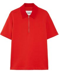 Jil Sander - Knitted Zip-Up Polo Shirt - Lyst
