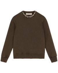 Golden Goose - Relaxed Fit Long Sleeve Sweatshirt With Decorative Detail - Lyst