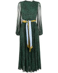 Zimmermann Leopard Print Belted Dress - Groen