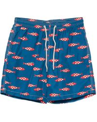MC2 Saint Barth - Lighting Fish-Print Drawstring Swim Shorts - Lyst