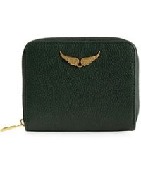 Zadig & Voltaire - Mini Zv Grained Leather Wallet - Lyst