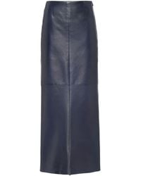 Prada - Nappa-leather Maxi Skirt - Lyst
