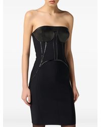 Elisabetta Franchi - Abito Corto Con Effetto Pitonato - Lyst