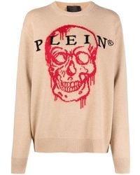 Philipp Plein - Intarsia-Knit Skull Jumper - Lyst