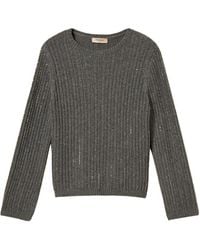 Twinset - Pull En Maille Côtelée À Détails De Strass - Lyst