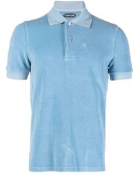 Tom Ford - Towelling-finish Cotton Polo Shirt - Lyst