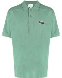 Lacoste - Loose Fit Large Logo Polo Shirt Ash Tree - Lyst