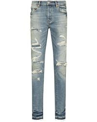 Purple Brand - P001 Vintage Distressed Skinny Jeans - Men's - Cotton/leather/lycra - Lyst