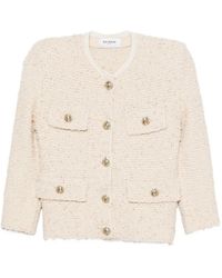Balmain - Bouclé-Knit Frayed Jacket - Lyst