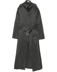 Ruohan - Manteau Ceinturé À Col Châle - Lyst