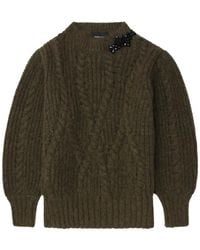 Simone Rocha - Verzierter Pullover mit Zopfmuster - Lyst