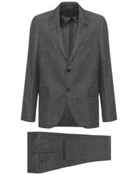 Lardini - Costume En Laine À Carreaux - Lyst