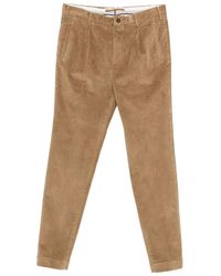 Incotex - Pleated Corduroy Trousers - Lyst