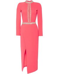Saiid Kobeisy - Crystal-Embellished Midi Dress - Lyst