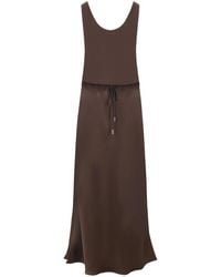 Brunello Cucinelli - Satin Long Dress - Lyst