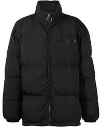 Moschino - Gefütterter Mantel Mit Logo-Print - Lyst
