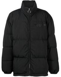 Moschino - Logo-Print Padded Coat - Lyst