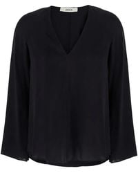 Jucca - V-Neck Long-Sleeve Blouse - Lyst