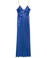 retroféte - Maxi-Jurk Met Metallic-Effect - Lyst