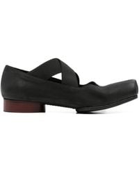 Uma Wang - Crossover-Strap Square-Toe Ballet Flats - Lyst