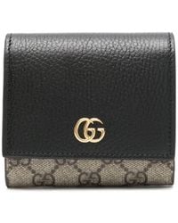 Gucci - GG Supreme Tri-fold Wallet - Lyst