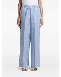 Peserico - Elasticated-Waistband Wide-Leg Trousers - Lyst