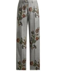 Etro - フローラル プリーツパンツ - Lyst