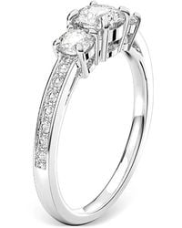 Swarovski - Three-Stone Pave-Set Ring - Lyst