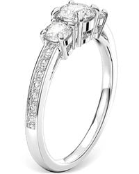 Swarovski - Three-Stone Pave-Set Ring - Lyst