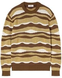 RETORI - Waves-Jacquard Knit Sweater - Lyst