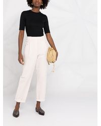 Brunello Cucinelli - Cropped Straight-leg Trousers - Lyst