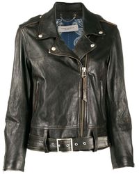 Golden Goose Deluxe Brand Asymmetric Biker Jacket - Black