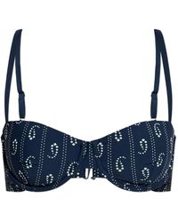 Tory Burch - Printed Bikini Top - Lyst